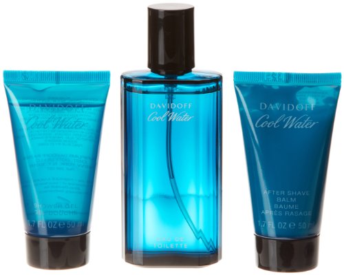 Davidoff Cool Water Eau de Toilette Spray, Gel de ducha y bálsamo para después del afeitado Set de regalo