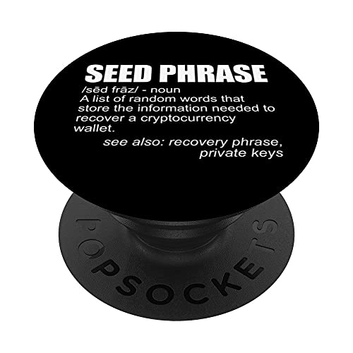 Definición de frase semilla criptomoneda Monedero Bitcoin PopSockets PopGrip Intercambiable