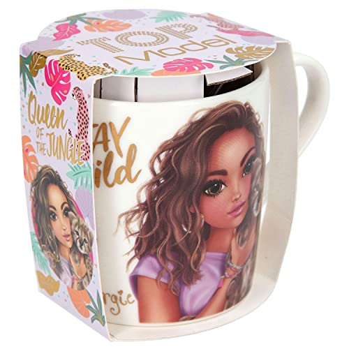 Depesche TOPModel 11705 Urban Jungle - Taza de porcelana de 300 ml, ideal para cacao, café, té y otras bebidas, multicolor