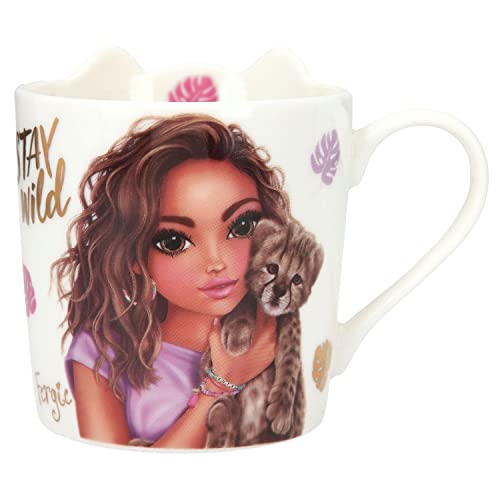 Depesche TOPModel 11705 Urban Jungle - Taza de porcelana de 300 ml, ideal para cacao, café, té y otras bebidas, multicolor