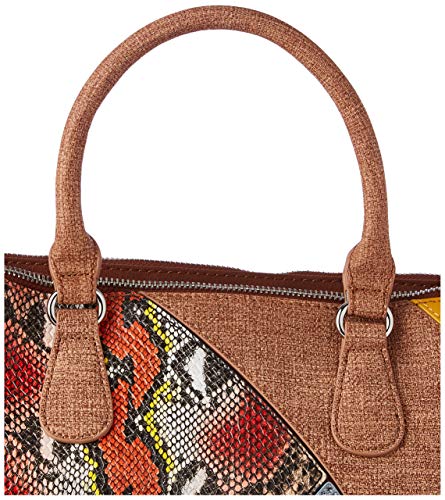 Desigual Fabric Hand Bag, Bolsa de Mano para Mujer, Blanco, U