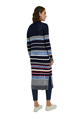 Desigual JERS_Murray Cardigan Jersey, Azul, S para Mujer