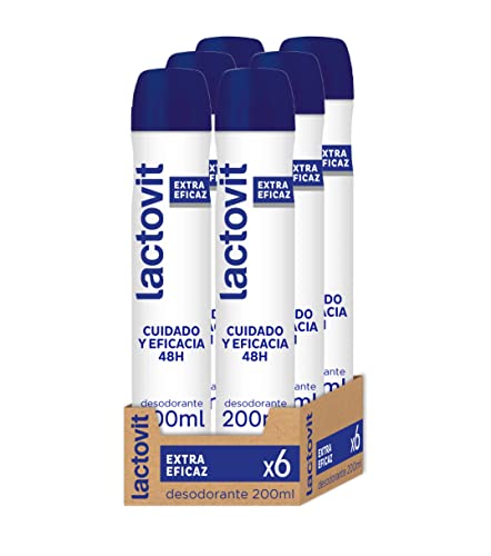 Desodorante Extra Eficaz con Microcápsulas Protect, 0% Alcohol, Anti-irritaciones y Eficacia 48H (Pack 6)