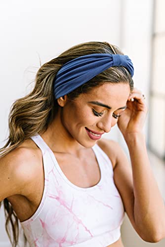 Diademas para mujer, diadema ancha Boho Knot Yoga Sport bandas elásticas para el pelo, multicolor suave turbante