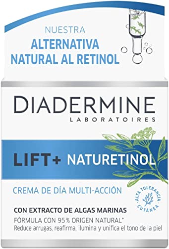 Diadermine - Set De Cuidado Facial Naturetinol - Crema De Día 50ml - Ampollas 7 Días - Nuestra Alternativa Al Retinol - 95% Ingredientes Origen Natural, Blanco