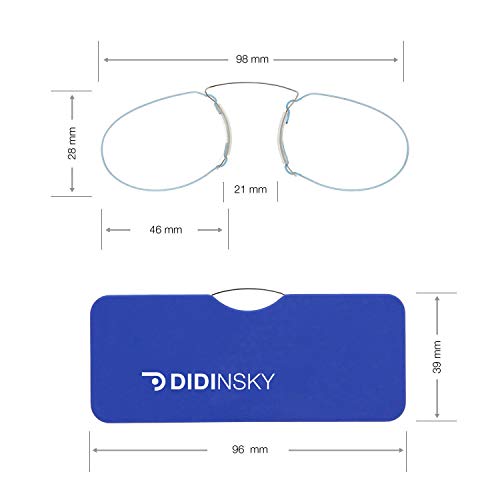 DIDINSKY Gafas de lectura sin patillas graduadas para hombre y mujer transparentes. Gafas de presbicia para hombre y mujer retro o vintage para vista cansada. 4 colores y 5 graduaciones – LOUVRE