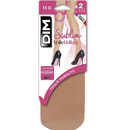 Dim Sublim Calcetines, 15 DEN, Beige (Capri 2m4), Talla única (Talla del Fabricante: 35/41) (Pack de 4) para Mujer