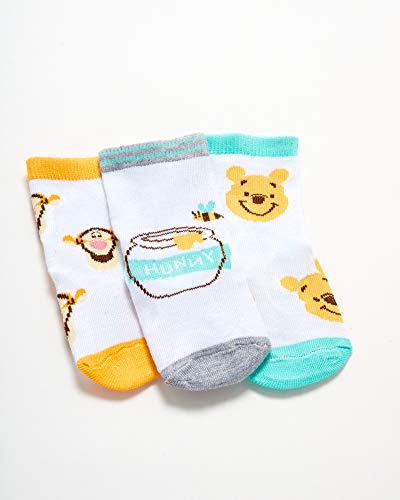 Disney Baby Boys Mickey Mouse Character Designs Socks 12 Pack (Newborn/Infant), Size Age 0-6M, Pooh/Tiger/Pig/Egor