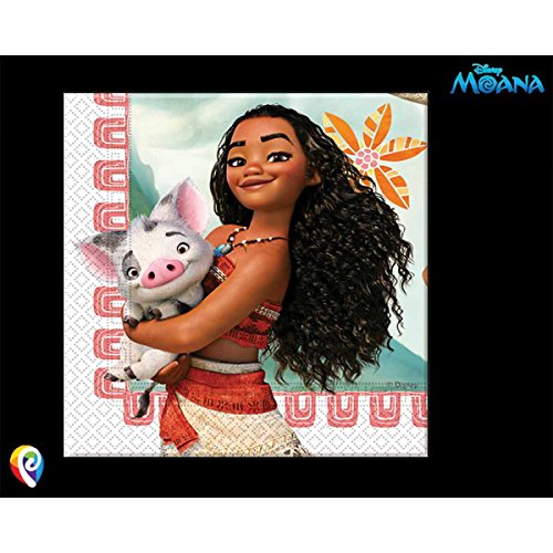 Disney Vaiana Servilletas, Multicolor, Pack de 1 (Procos 49769) , Modelos/colores Surtidos, 1 Unidad