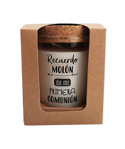 DISOK Lote de 20 Velas de 1ª Comunión Recuerdo Molón presentada en Caja Kraft de Regalo - Velas para Comuniones Originales y Baratas. Recuerdos para 1ª Comunión, Detalles y Regalos Baratos