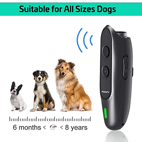 Dispositivo antiladridos para perros con frecuencia variable ultrasónica de corteza de perro, 2 en 1, dispositivo de control de ladridos de perros, herramienta de entrenamiento manual para perros