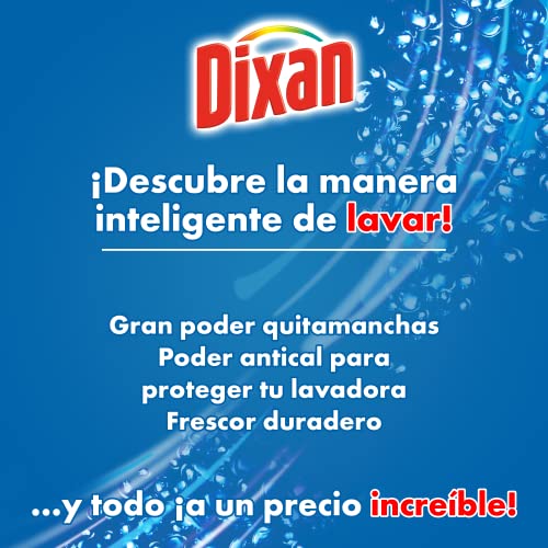 Dixan Polvo Total 3+1, Detergente en Polvo para Lavadora (100 lavados) jabón en polvo para lavar la ropa blanca y de color, limpieza, luminosidad y frescor, a un precio increíble