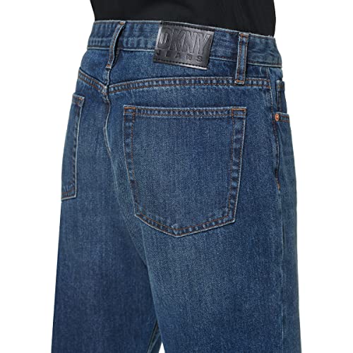 DKNY Broome High Rise Vintage Jeans, Dark Wash, 36 para Mujer