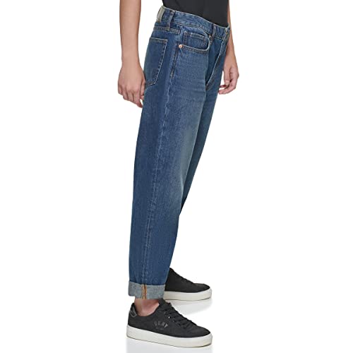 DKNY Broome High Rise Vintage Jeans, Dark Wash, 36 para Mujer