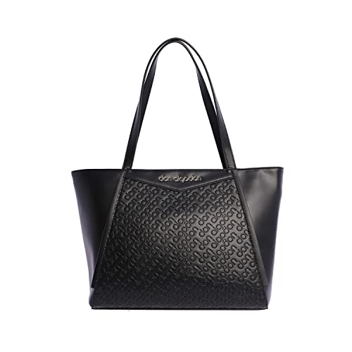 DON ALGODON Bolso de Mujer Shopper Ariadna, Negro, 32cm(Ancho) x 14cm(Fondo) x 26cm(Alto)