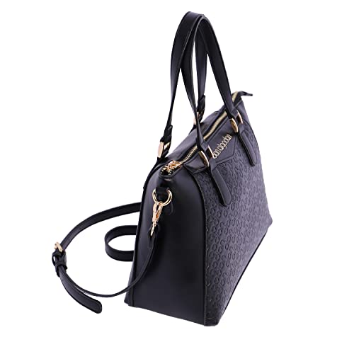 DON ALGODON Mujer, Bolso de Mano, Negro, 30(Ancho) x 13(Fondo) x 21(Alto) cm