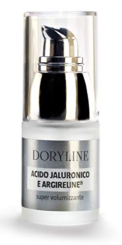 DORYLINE Suero Facial de Acido Hialurónico Puro con Argireline® 15ml, Crema Facial Antiarrugas Elastificante e Hidratante, Gel Relajante 100% Made in Italy, Excepcional Efecto Lifting y Antiedad