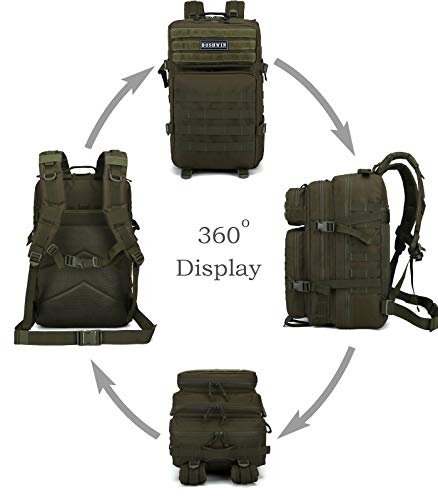 Doshwin 40L Mochila Táctica Militar Camuflaje Molle Assault Pack (Oliva)