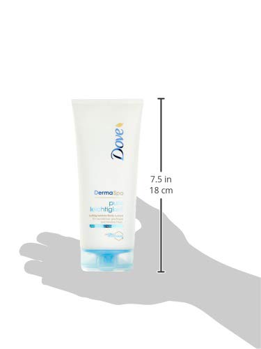 Dove, loción corporal DermaSpa Pura Ligereza, tubo de 200 ml, paquete de 3 unidades (3 unidades de 212 g)