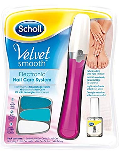 DR SCHOLL LIMA ELECTRONICA DE UÑAS VELVET SMOOTH + ACEITE NUTRITIVO