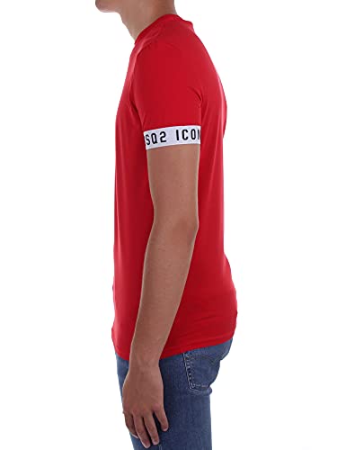 DSquared UOMO T-Shirt con Logo Rosso Mod. D9M3S3450 XL