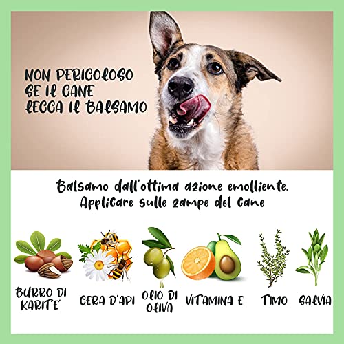 Dulàc Crema Almohadillas Perros Natural y Reparadora con Manteca De Karité, Vitamina E, Cera De Abejas, Crema Protectora Almohadillas Perro, Protector de Almohadillas Perro Made in Italy