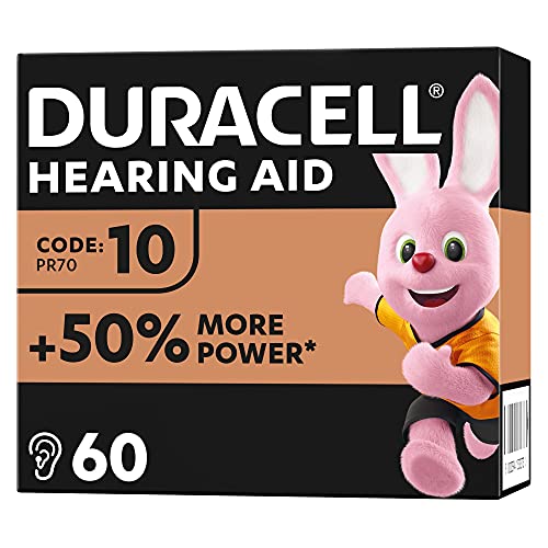 Duracell - Exclusivo de Amazon - Pilas para audífonos, tamaño 10, paquete de 60