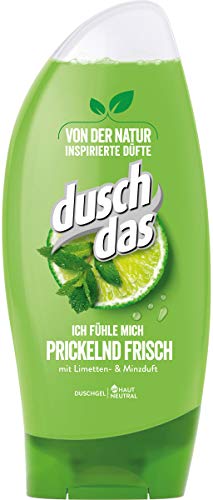 Duschdas Gel de Ducha con Aroma de Limas y Menta, 250 ml, Pack de 6 unidades