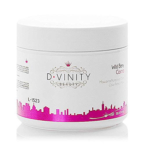 D.VINITY Wild Berry - Mascarilla de Pelo Protectora, Cabello Teñido o Decolorado, Repara y Protege, Potencia el Color y Brillo, 500ml