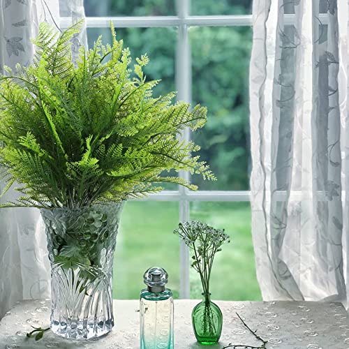 DWANCE 4PCS Falsa de Helecho Plantas Artificial Arbusto Verde Decorativas Artificiales Planta Exterior Interior para Salón, Jardín, Boda, Oficina