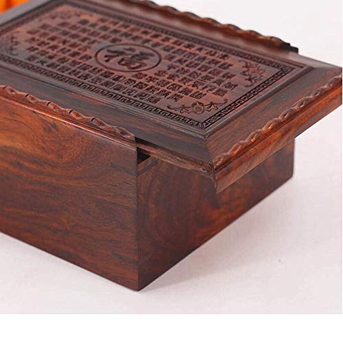 DXX-HR Clásica de madera joyería del estilo chino de almacenamiento de cosmética caja de madera creativo regalo de cumpleaños caja del tesoro (Color: Marrón, Tamaño: 15 x 10 x 6 cm)