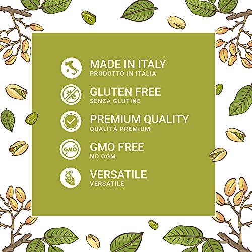 EATALIAN by AMZ BETTER Crema de Pistacho para untar 200 gramos, Natural y Proteína Siciliana, Pasta de Proteína Made in Italy. Sabor Dulce Ideal para Pan y Para Rellenar Pasteles