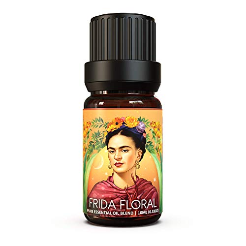 Ecodrop - Aceite esencial puro Frida Floral para mente, cuerpo y piel, mezcla de 5 aceites (lavanda, ylang-ylang, palmarosa, mandarina, limón) con suaves notas florales y cítricas, 10ml