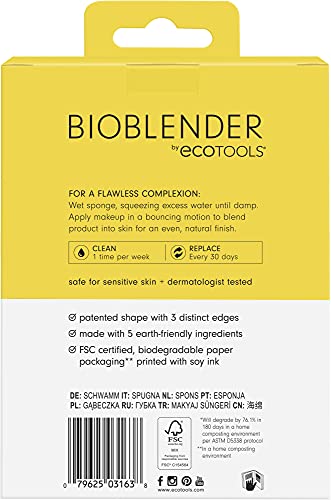 Ecotools Bioblender By Ecotools - Paquete de 2 esponjas para maquillaje líquido y en crema