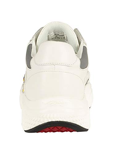 Ed Hardy de los Hombres Insertar Zapatillas de Deporte de Piel de Tigre Runner, Blanco, 42 EU