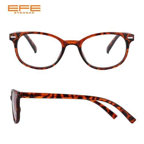 EFE Gafas de Lectura Presbicia Valor Pack 5 Hombre Mujer Unisex con Diseño de Patrón de Templo de Moda Buena Vision Anti Luz Azul Calidad Bisagras de Resorte Lectores 2.0