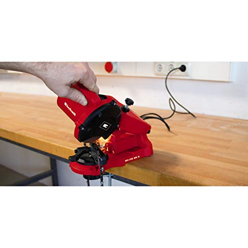 Einhell GC-CS 85 E - Afilador para cadenas, 85 W, 5500 min-1, Rojo & 4500076 Disco para afilador de cadenas de motosierra (3,2mm)