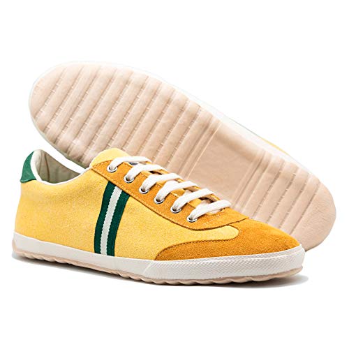 El Ganso Zapatillas Deportivas para Hombre. Match, Berliner y Low-Top. Sneaker Walking Unisex (Match Yellow Canvas, Numeric_43)