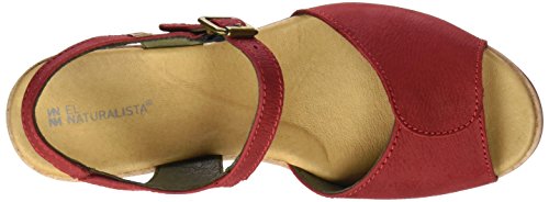 El Naturalista N5000 Pleasant Leaves, Sandalias con Plataforma para Mujer, Rojo (Tibet Tibet), 39 EU