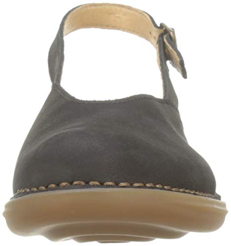 El Naturalista Pleasant Aqua, Sandali con Chiusura sul Retro Donna, Nero (Black Black), 39 EU