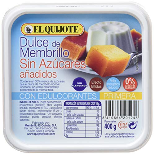 El Quijote Membrillo Quijote Fiambrera, 400g