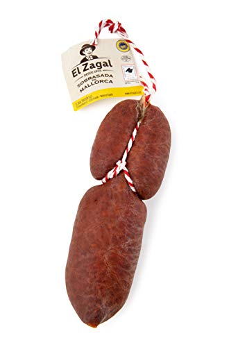 El Zagal Pieza De Sobrasada De Mallorca Tradicional Semi-Rizada, Picante, 445 g