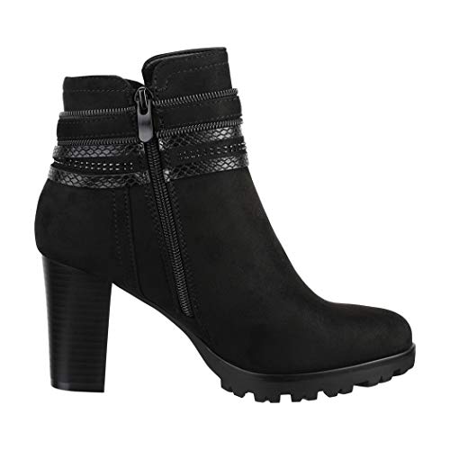 Elara Botines para Mujer Chunkyrayan Negro 2018 C292-1-Black-36