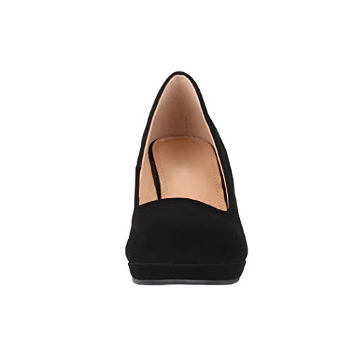 Elara Zapato de Tacón Alto Mujer Cuña Plataforma Chunkyrayan Negro B8011Y-PM-40-Schwarz