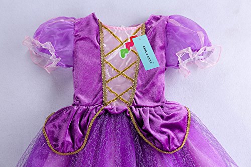 ELSA & ANNA® Princesa Disfraz Traje Parte Las Niñas Vestido (Girls Princess Fancy Dress) ES-FBA-RAP1 (8-9 Años, ES-RAP1)