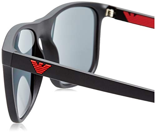 Emporio Armani 0EA4129 Gafas, Matte Black/Grey, 56/19/142 Unisex Adulto