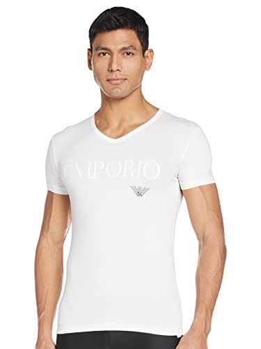 Emporio Armani CC716 110810 00010 Camiseta Interior, Hombre, Blanco (White), L