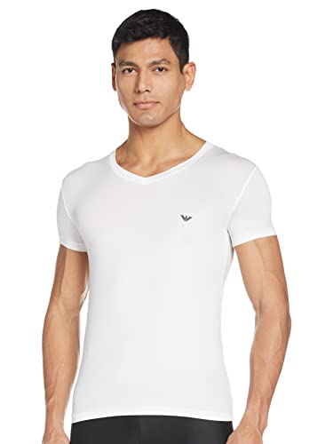 Emporio Armani CC747 110810_00010 Camiseta Interior, Blanco (White), Small (Tamaño del Fabricante:S) para Hombre