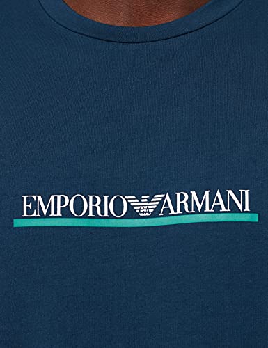 Emporio Armani Logotipo Pop Camiseta, Hombre, Azul (Abyss), L