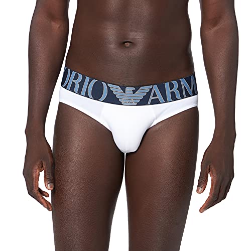 Emporio Armani Megalogo Calzoncillos, Hombre, Blanco (White), XL